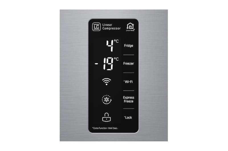 LG 24 pᶟ | Side by Side | Moist Balance Crisper™ | Compresor linear inverter | Platinum Silver | ThinQ™ (Neto: 23 pᶟ), GS65MPP1