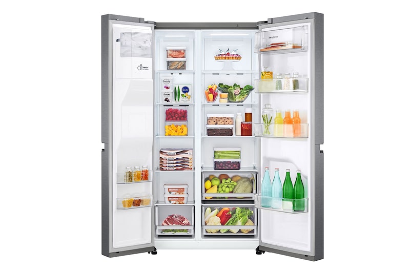 LG Refrigeradora Side by Side 23.8pᶟ(Gross) / 21.6pᶟ(Net) LG GS65WPPK Smart Inverter Silver, GS65WPPK