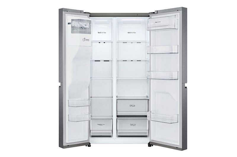 LG Refrigeradora Side by Side 23.8pᶟ(Gross) / 21.6pᶟ(Net) LG GS65WPPK Smart Inverter Silver, GS65WPPK