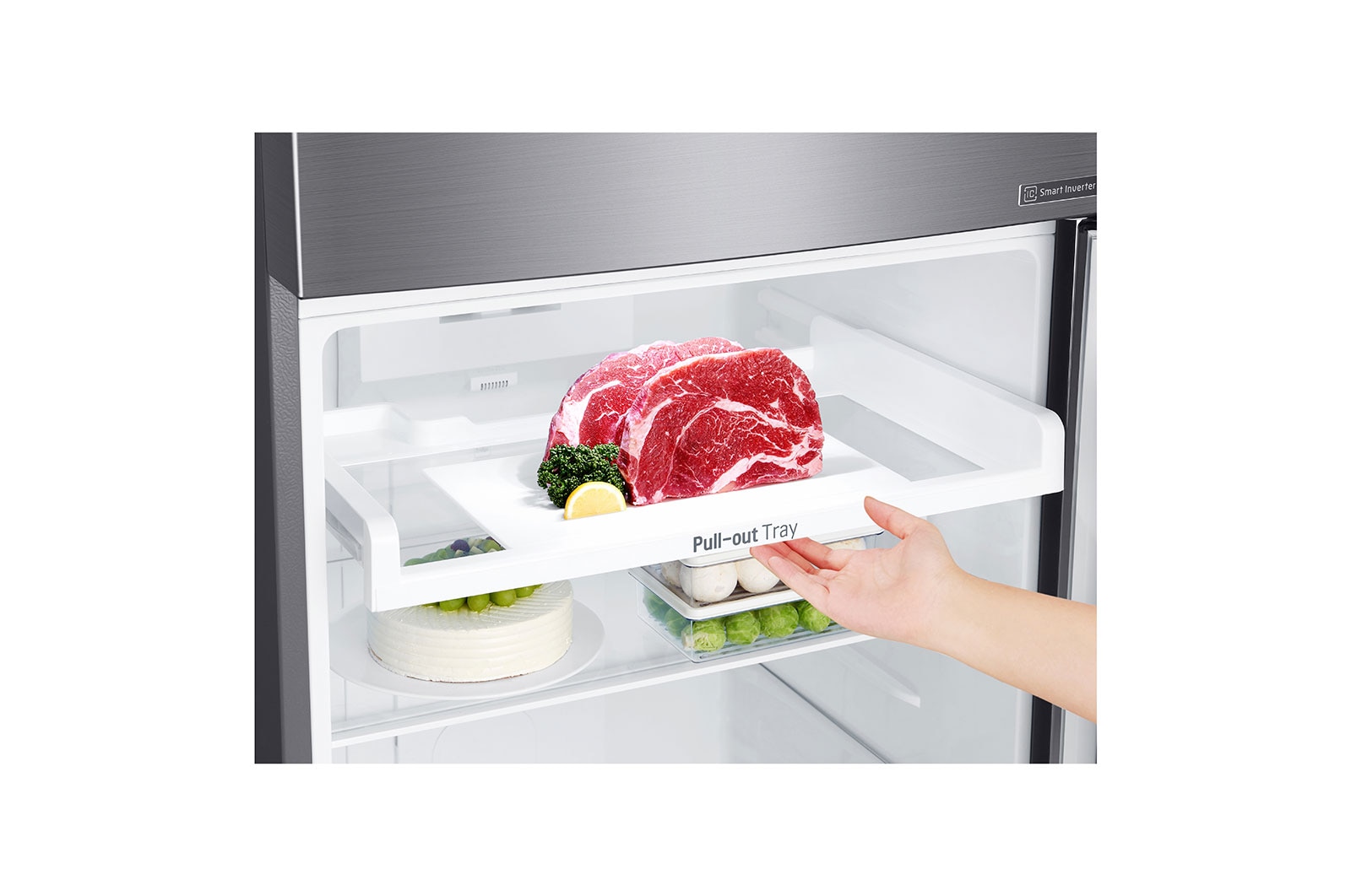 LG Refrigeradora LG de 15 ftᶟ, Door Cooling+ y Smart Diagnosis™, GT40BDC