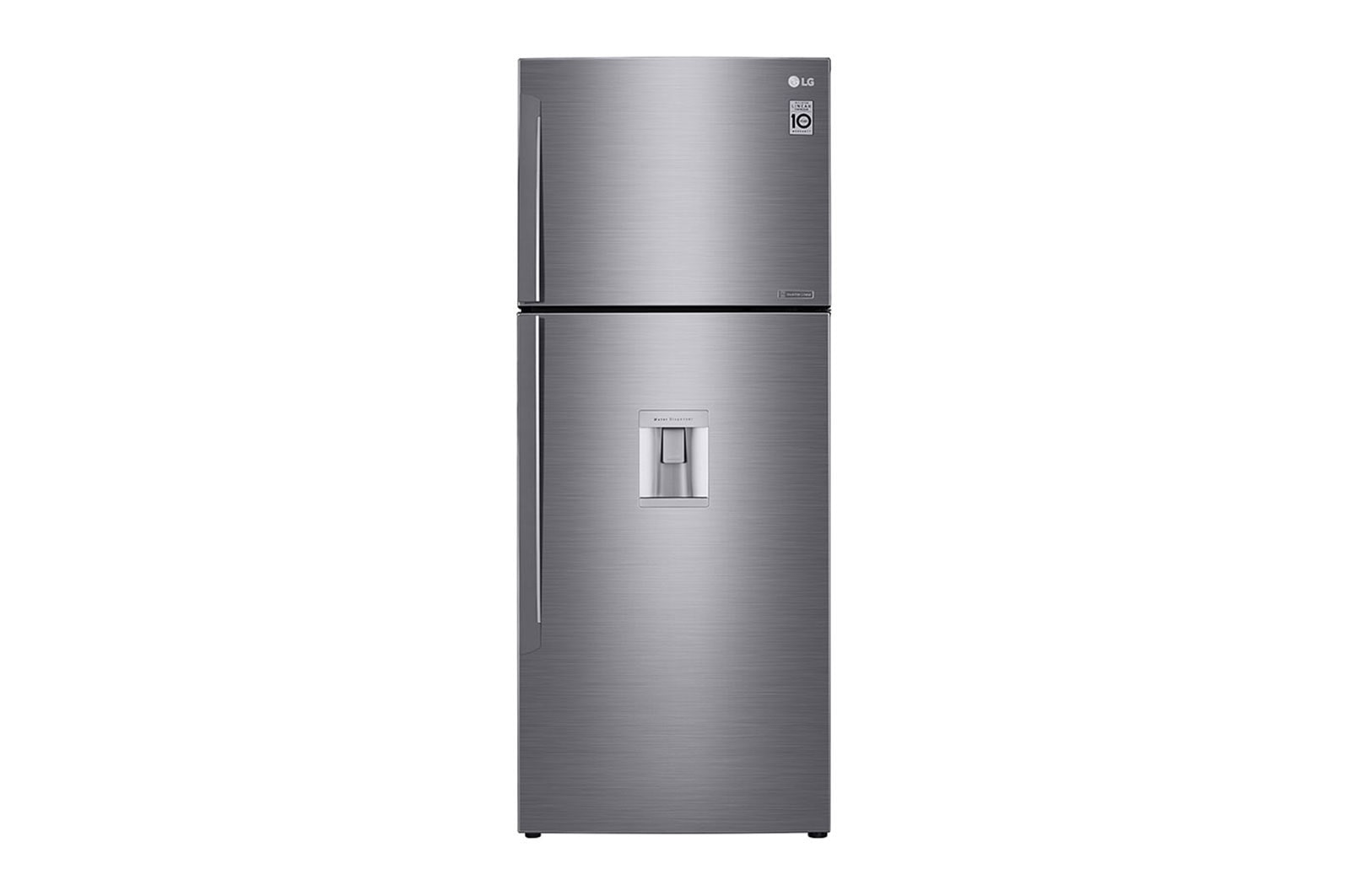 Front view of 15 pᶟ |Top Freezer |Door Cooling<sup>+</sup> |Smart Inverter|Acero Brillante |Smart Diagnosis™ GT43WGP