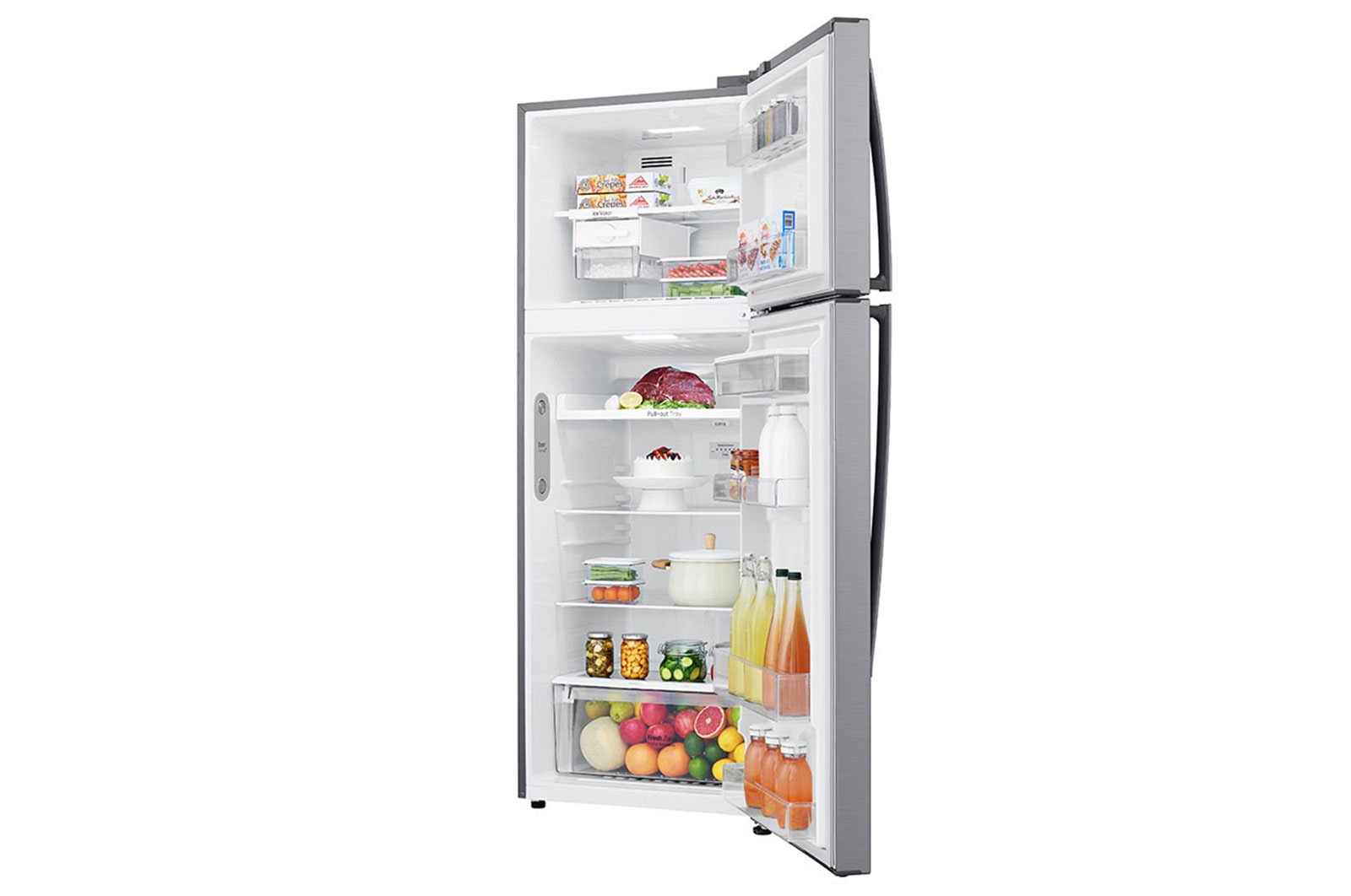 LG 15 pᶟ |Top Freezer |Door Cooling<sup>+</sup> |Smart Inverter|Acero Brillante |Smart Diagnosis™, GT43WGP