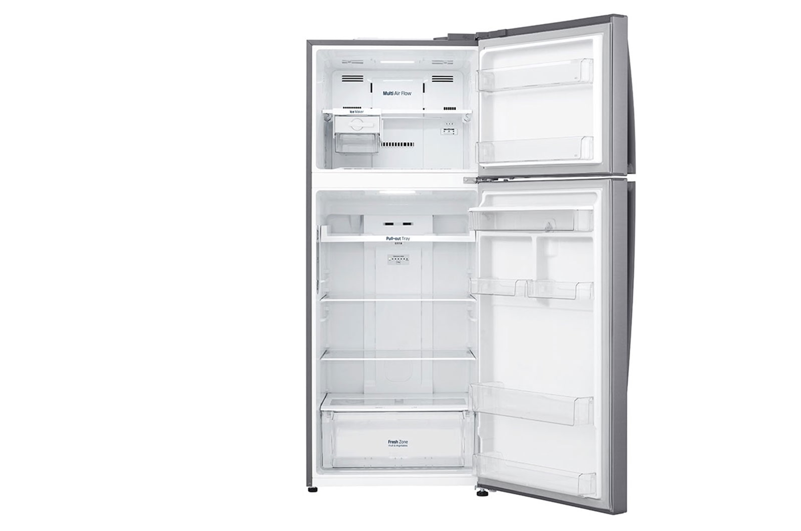 LG 15 pᶟ |Top Freezer |Door Cooling<sup>+</sup> |Smart Inverter|Acero Brillante |Smart Diagnosis™, GT43WGP