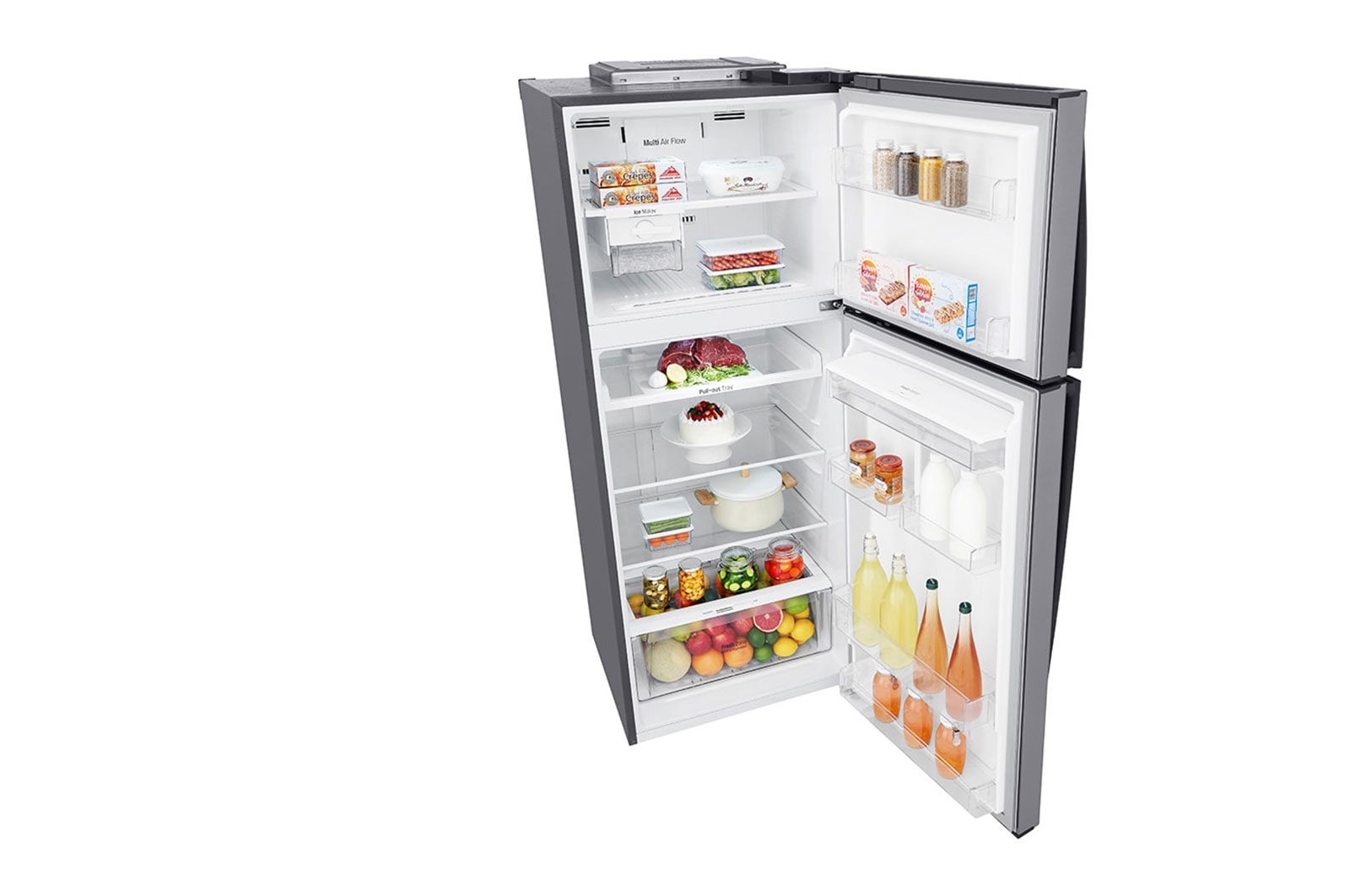 LG 15 pᶟ |Top Freezer |Door Cooling<sup>+</sup> |Smart Inverter|Acero Brillante |Smart Diagnosis™, GT43WGP