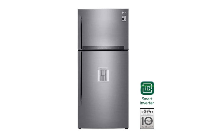 Vista Frontal LG Refrigeradora Top Freezer 19.3pᶟ, GT51SGP
