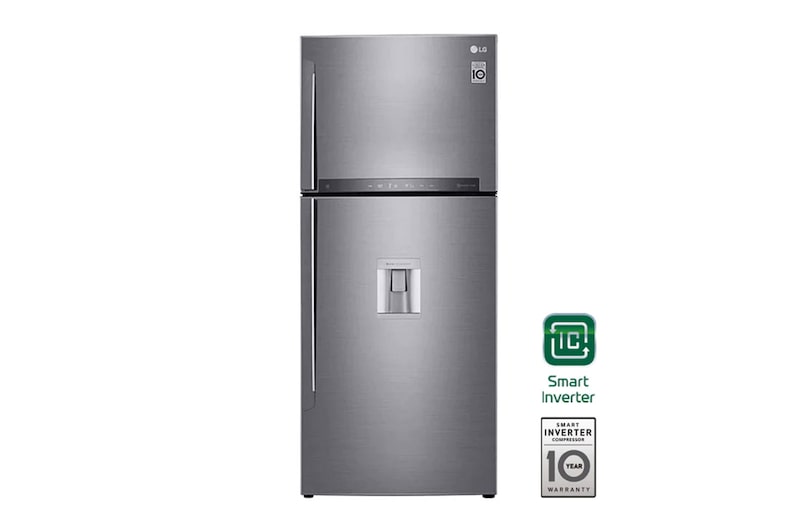 Vista Frontal LG Refrigeradora Top Freezer 19.3pᶟ, GT51SGP