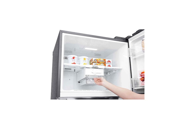 LG Refrigeradora Top Freezer 19.3pᶟ(Gross)/18pᶟ(Net)  Smart Inverter ThinQ™ NatureFRESH™™ Dispensador Agua , GT51SGP