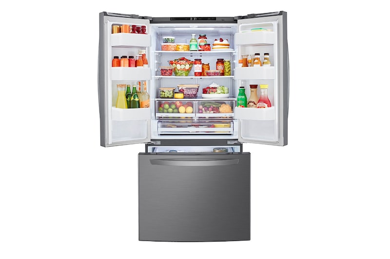 LG 25 pᶟ | French Door | Slim SpacePlus™ | Compresor lineal inverter | Plata platino | ThinQ™, LM65BGSK