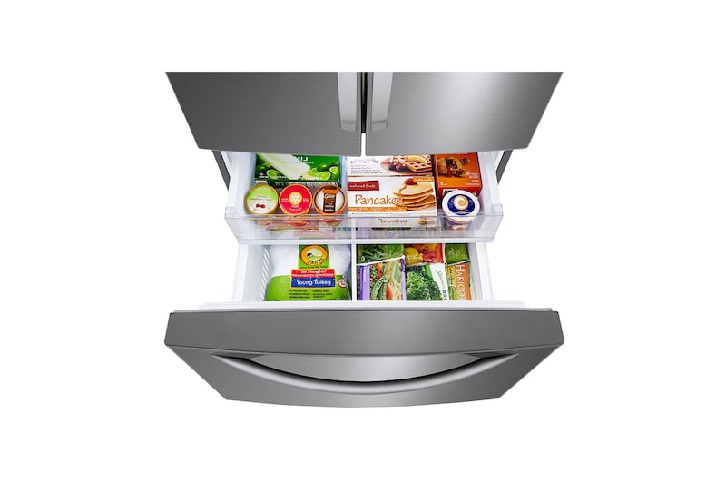 LG 25 pᶟ | French Door | Slim SpacePlus™ | Compresor lineal inverter | Plata platino | ThinQ™, LM65BGSK