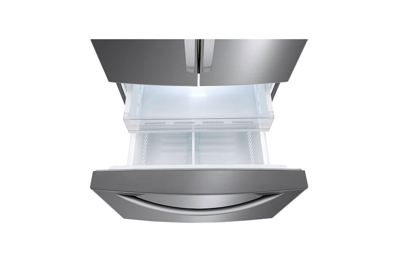 LG 25 pᶟ | French Door | Slim SpacePlus™ | Compresor lineal inverter | Plata platino | ThinQ™, LM65BGSK