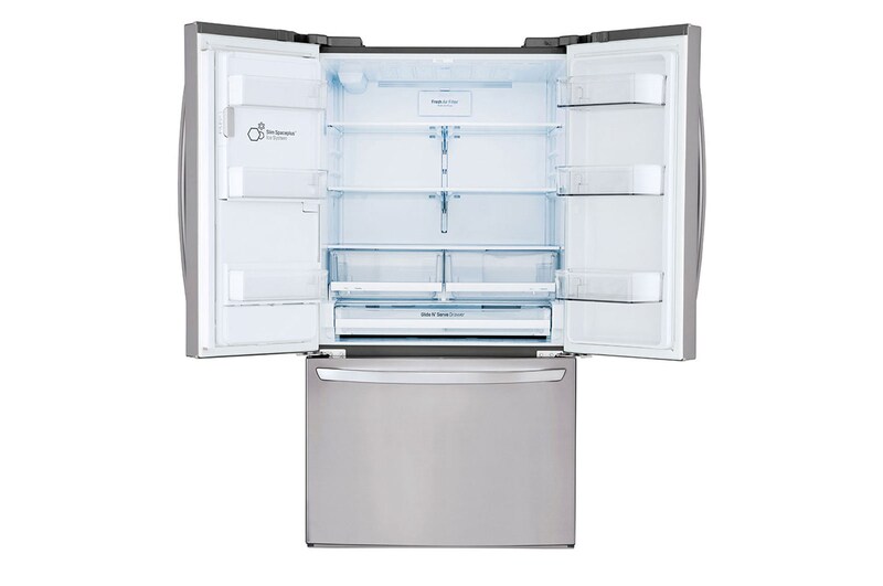 LG Refrigeradora French Door 28pᶟ Gross / 26pᶟ Net  Slim SpacePlus™ Compresor linear inverter Slim SpacePlus™ ThinQ™, LM75SGS