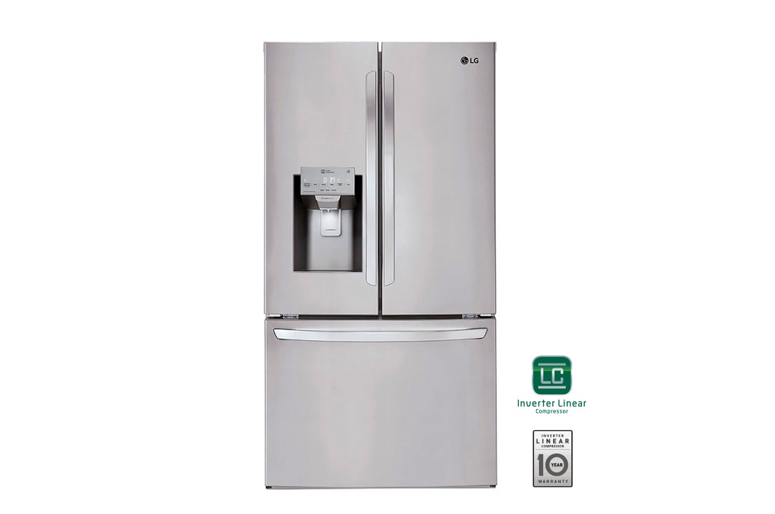 LG Refrigeradora French Door 28pᶟ Gross / 26pᶟ Net  Slim SpacePlus™ Compresor linear inverter Slim SpacePlus™ ThinQ™, LM75SGS