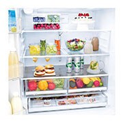 LG Refrigeradora French Door 28pᶟ Gross / 26pᶟ Net  Slim SpacePlus™ Compresor linear inverter Slim SpacePlus™ ThinQ™, LM75SGS
