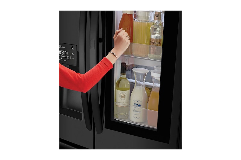 LG 28 pᶟ |InstaView™ Door-in-Door®|French Door|Hygiene Fresh⁺ |Compresor linear inverter |Negro Mate |ThinQ™ , LM75SXT
