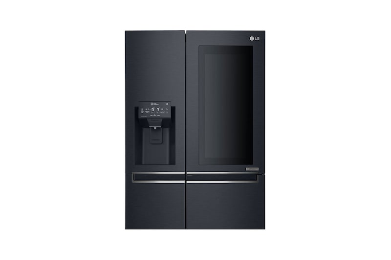 LG 24 pᶟ |InstaView™ Door-in-Door®|Side by Side |Hygiene Fresh⁺ |Compresor linear inverter |Matte Black Steel |ThinQ™ (Neto: 22 pᶟ), LS65SXT