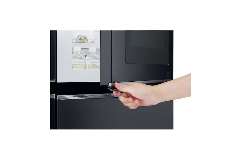 LG 24 pᶟ |InstaView™ Door-in-Door®|Side by Side |Hygiene Fresh⁺ |Compresor linear inverter |Matte Black Steel |ThinQ™ (Neto: 22 pᶟ), LS65SXT