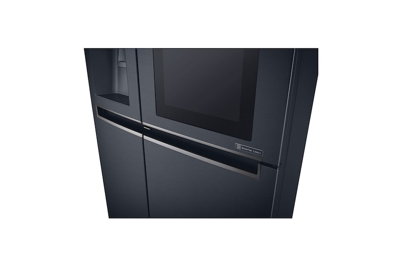 LG 24 pᶟ |InstaView™ Door-in-Door®|Side by Side |Hygiene Fresh⁺ |Compresor linear inverter |Matte Black Steel |ThinQ™ (Neto: 22 pᶟ), LS65SXT