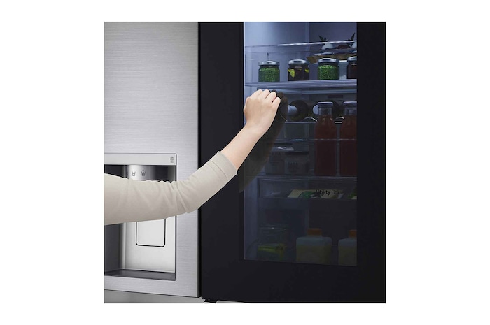 LG Refrigeradora Side by Side InstaView™ 27.1pᶟ (NET) / 28.7pᶟ (Gross) Door-in-Door™ Linear Inverter InstaView®, LS77SXSC