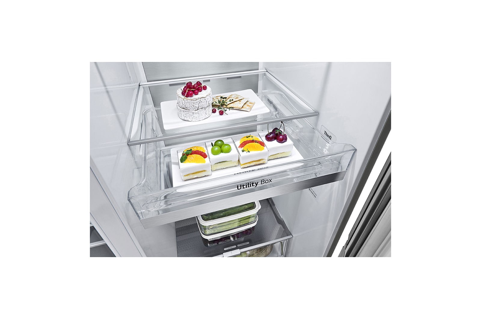 LG Refrigeradora Side by Side 22.4pᶟ (NET) / 23.8pᶟ (Gross) Door-in-Door™ LINEARCooling™ Craft Ice™ Instaview® ThinQ™ Metal, LS66SXNC