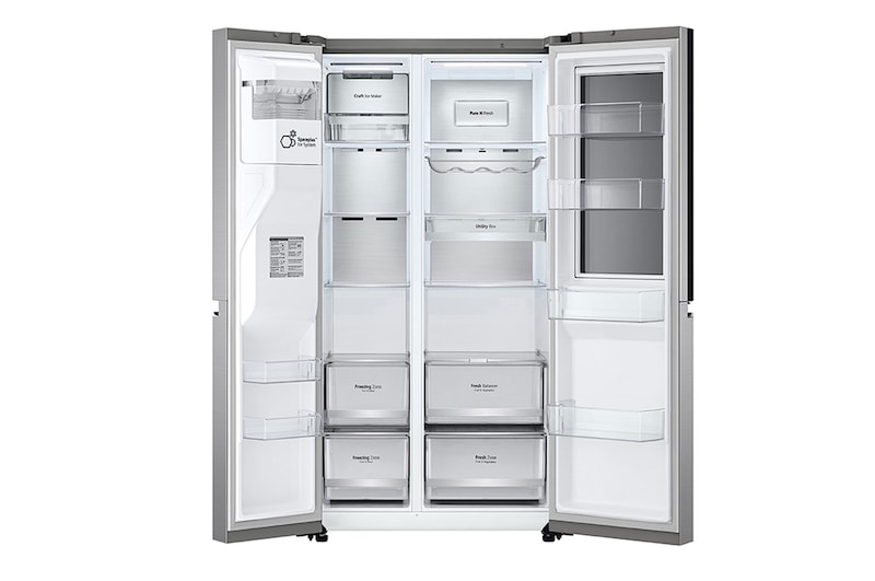 LG Refrigeradora Side by Side InstaView™ 27.1pᶟ (NET) / 28.7pᶟ (Gross) Door-in-Door™ Linear Inverter InstaView®, LS77SXSC