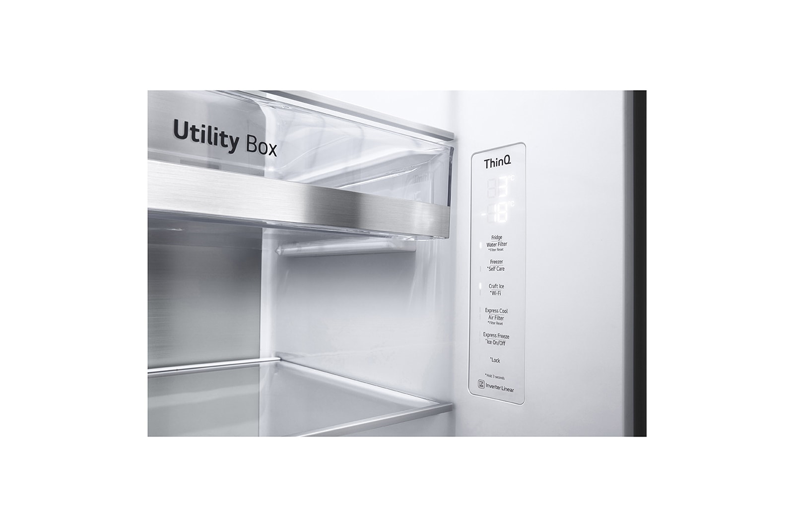 LG Refrigeradora Side by Side 22.4pᶟ (NET) / 23.8pᶟ (Gross) Door-in-Door™ LINEARCooling™ Craft Ice™ Instaview® ThinQ™ Metal, LS66SXNC