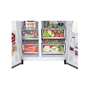 LG Refrigeradora Side by Side 22.4pᶟ (NET) / 23.8pᶟ (Gross) Door-in-Door™ LINEARCooling™ Craft Ice™ Instaview® ThinQ™ Metal, LS66SXNC