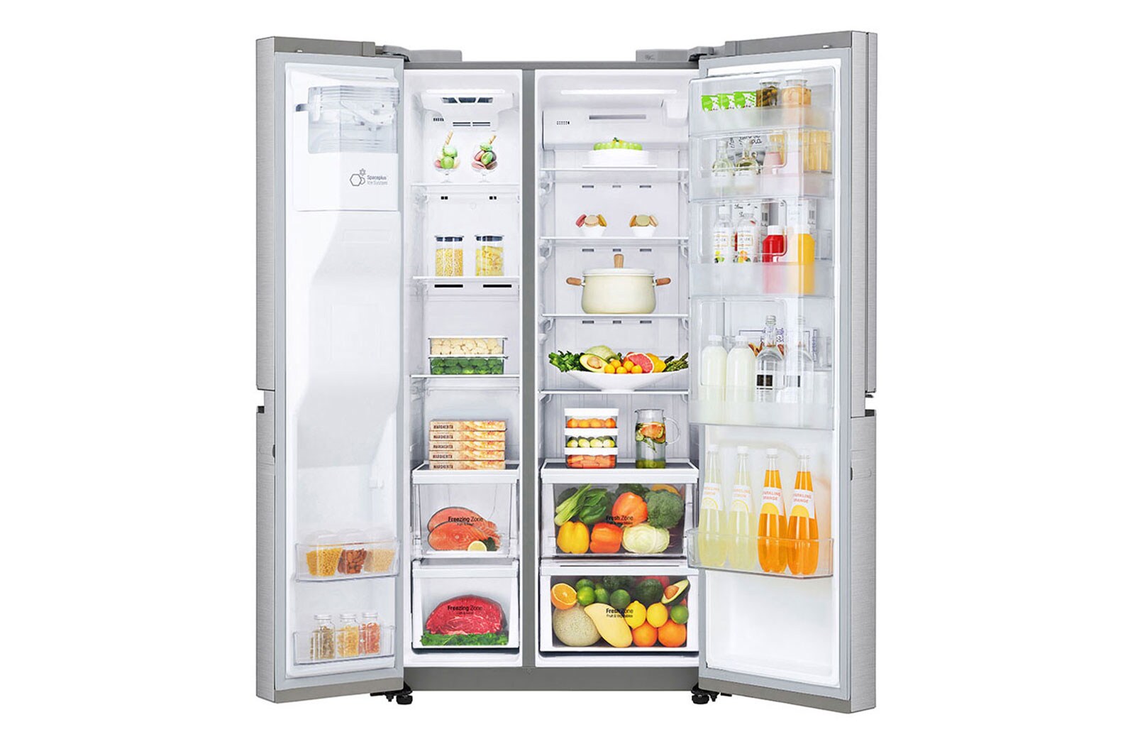 LG 28 pᶟ |Door-in-Door®| Side by Side |Multi Air Flow™ |Compresor linear inverter |Acero Inoxidable |ThinQ™, LS74SDP