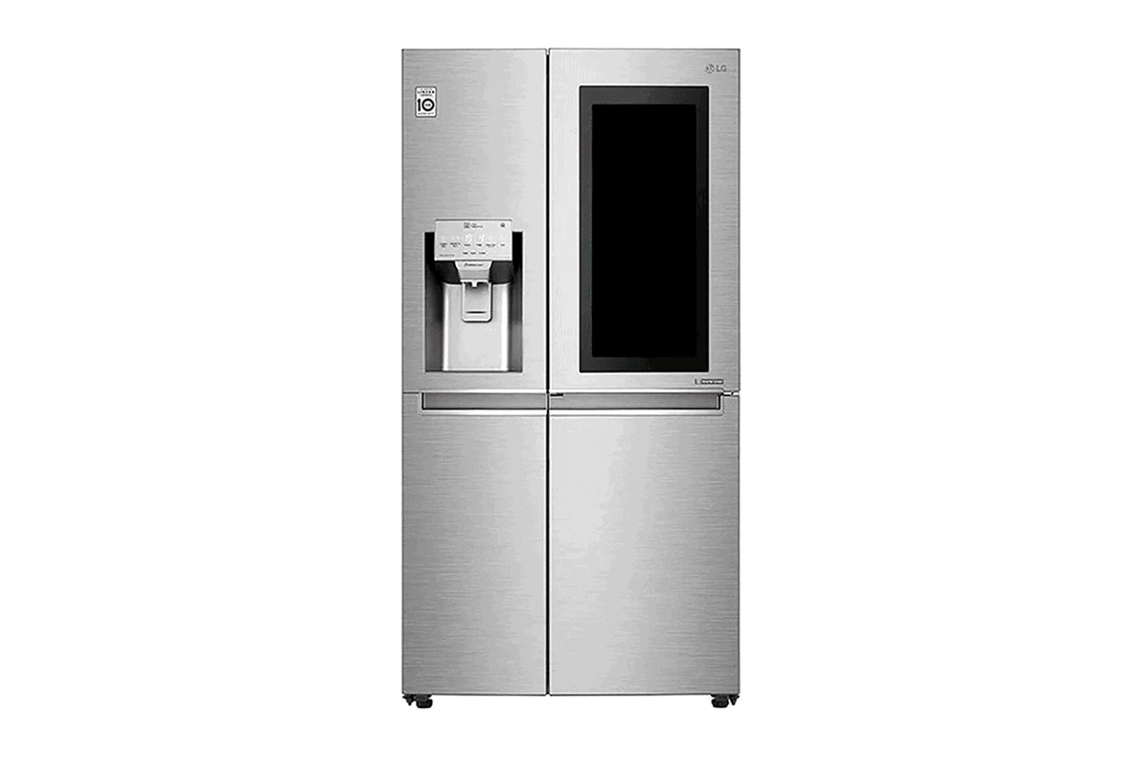 Front view of 28 pᶟ |InstaView™ Door-in-Door®|Side by Side |Hygiene Fresh⁺ |Compresor linear inverter |Acero Inoxidable|ThinQ™ LS74SXP