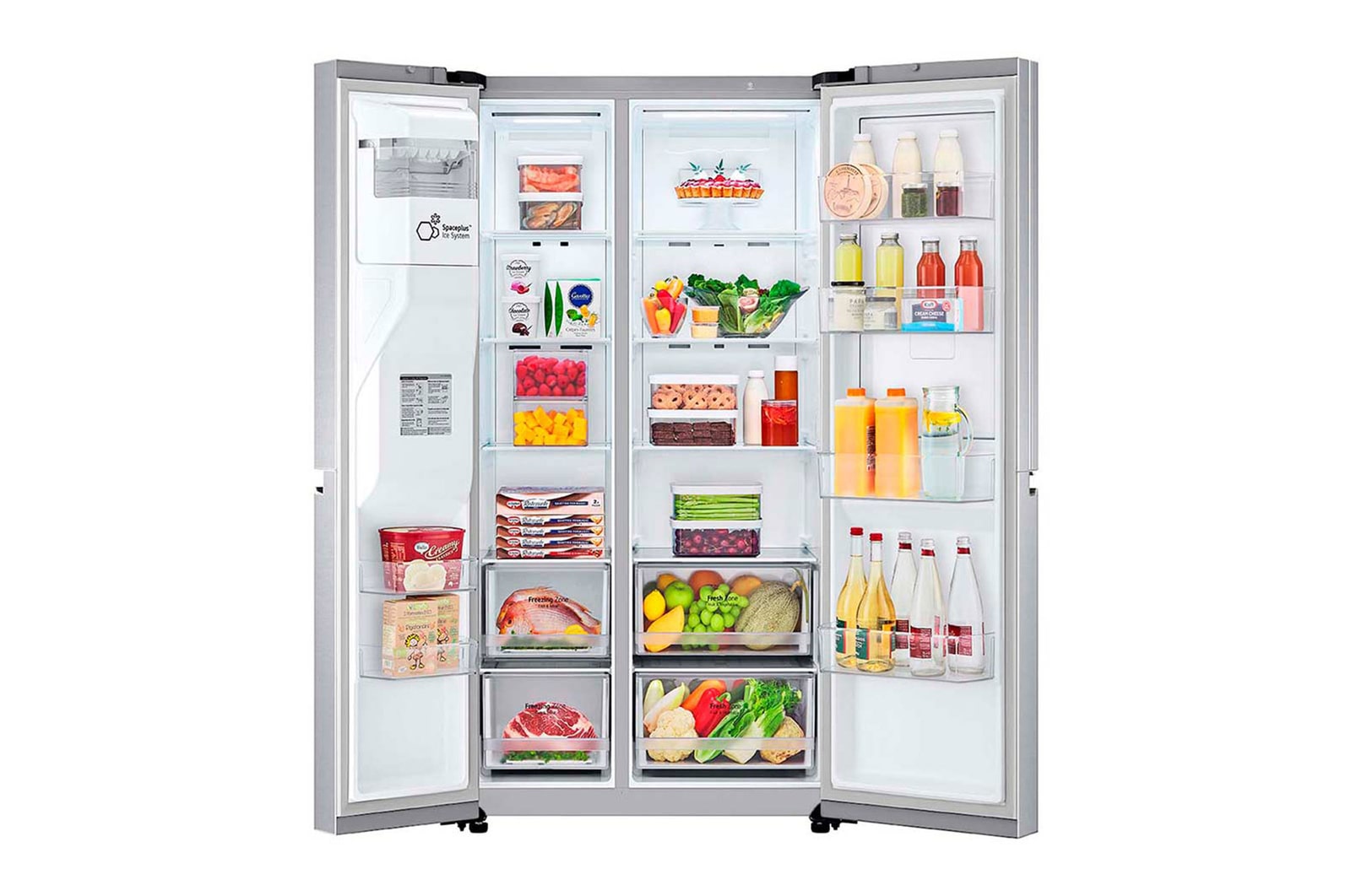 LG Refrigeradora Side by Side 27.1pᶟ (NET) / 28.7pᶟ (Gross)  Door-in-Door™ ThinQ™ UVnano™, LS77SDS
