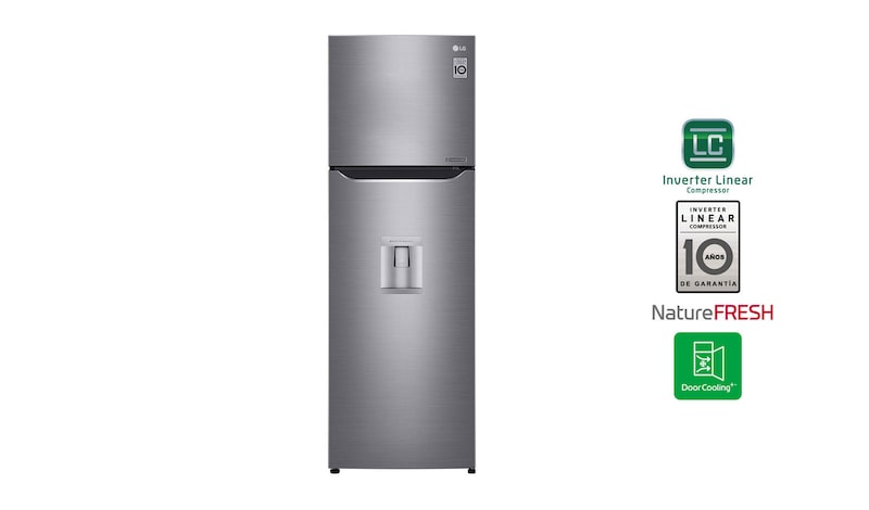 LG 15 pᶟ |Top Freezer |LINEARCooling™ |Compresor linear Inverter|Acero Brillante |Smart Diagnosis™ (Neto: 14 pᶟ), LT29WPP