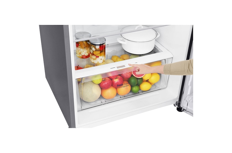 LG 17 pᶟ |Door-in-Door® |Top Freezer |DoorCooling+™ |Compresor linear inverter |Platinum silver |ThinQ™, LT47MDP