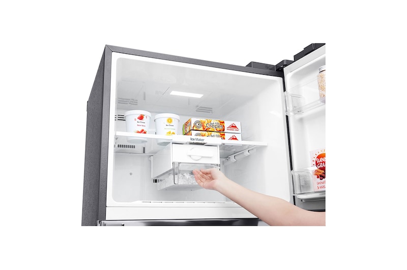 LG 17 pᶟ |Door-in-Door® |Top Freezer |DoorCooling+™ |Compresor linear inverter |Platinum silver |ThinQ™, LT47MDP
