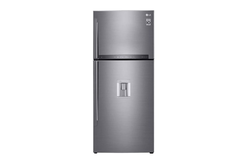 LG 19 pᶟ |Top Freezer |NatureFRESH™ |Compresor linear inverter |Platinum silver |ThinQ™ (Neto: 18 pᶟ), LT51SGP