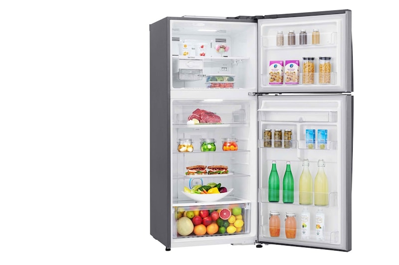 LG 19 pᶟ |Top Freezer |NatureFRESH™ |Compresor linear inverter |Platinum silver |ThinQ™ (Neto: 18 pᶟ), LT51SGP