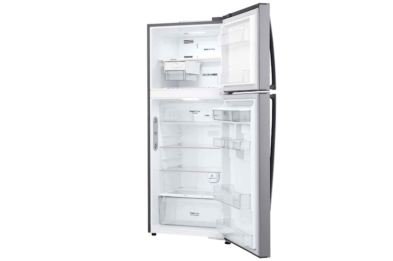 LG 19 pᶟ |Top Freezer |NatureFRESH™ |Compresor linear inverter |Platinum silver |ThinQ™ (Neto: 18 pᶟ), LT51SGP