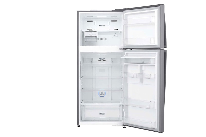 LG 19 pᶟ |Top Freezer |NatureFRESH™ |Compresor linear inverter |Platinum silver |ThinQ™ (Neto: 18 pᶟ), LT51SGP