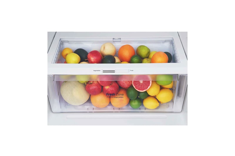 LG 19 pᶟ |Top Freezer |NatureFRESH™ |Compresor linear inverter |Platinum silver |ThinQ™ (Neto: 18 pᶟ), LT51SGP