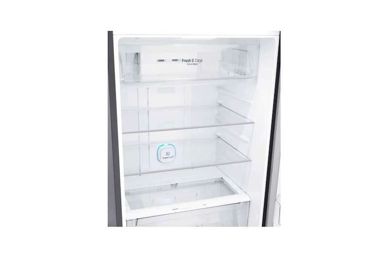 LG 19 pᶟ |Top Freezer |NatureFRESH™ |Compresor linear inverter |Platinum silver |ThinQ™ (Neto: 18 pᶟ), LT51SGP