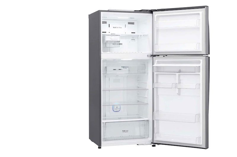 LG 19 pᶟ |Top Freezer |NatureFRESH™ |Compresor linear inverter |Platinum silver |ThinQ™ (Neto: 18 pᶟ), LT51SGP