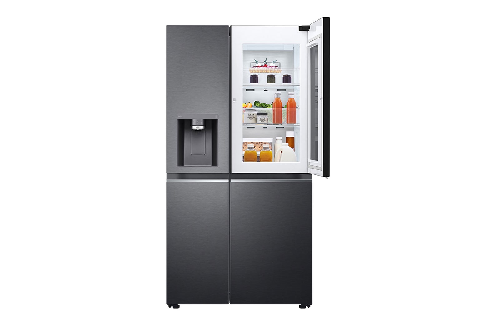 LG Refrigeradora Side By Side 22.4pᶟ (Net) / 24pᶟ (Gross) ThinQ™ Door-in-Door™ Craft Ice™ Negro Mate, LS66SXTC.AMCCPNM