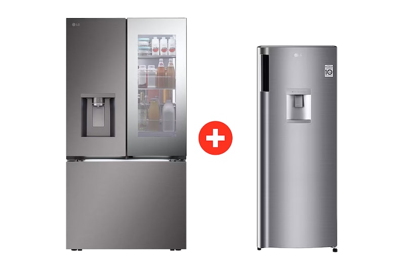 Front view of Refrigeradora InstaViewᵀᴹ 31p³ + Top Freezer 7p³ VF31GU21WPP