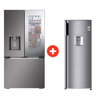 Front view of Refrigeradora InstaViewᵀᴹ 31p³ + Top Freezer 7p³ VF31GU21WPP