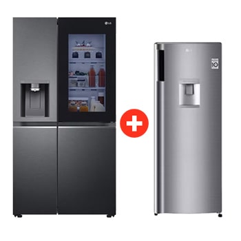 Front view of Refrigeradora InstaViewᵀᴹ 22.4p³ + Top Freezer 7p³ VS25BGU21WP