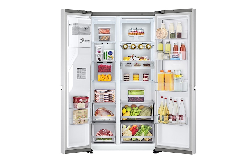 LG Refrigeradora Side by Side 23.8pᶟ (Gross) / 21.6pᶟ (Net) LG LS66SDN UVnano™ Linear Inverter, VS25JFIW