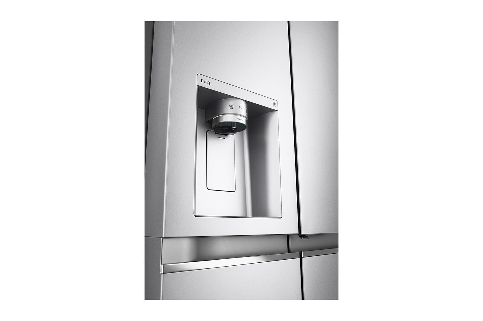 LG Refrigeradora Side by Side 23.8pᶟ (Gross) / 21.6pᶟ (Net) LG LS66SDN UVnano™ Linear Inverter, VS25JFIW