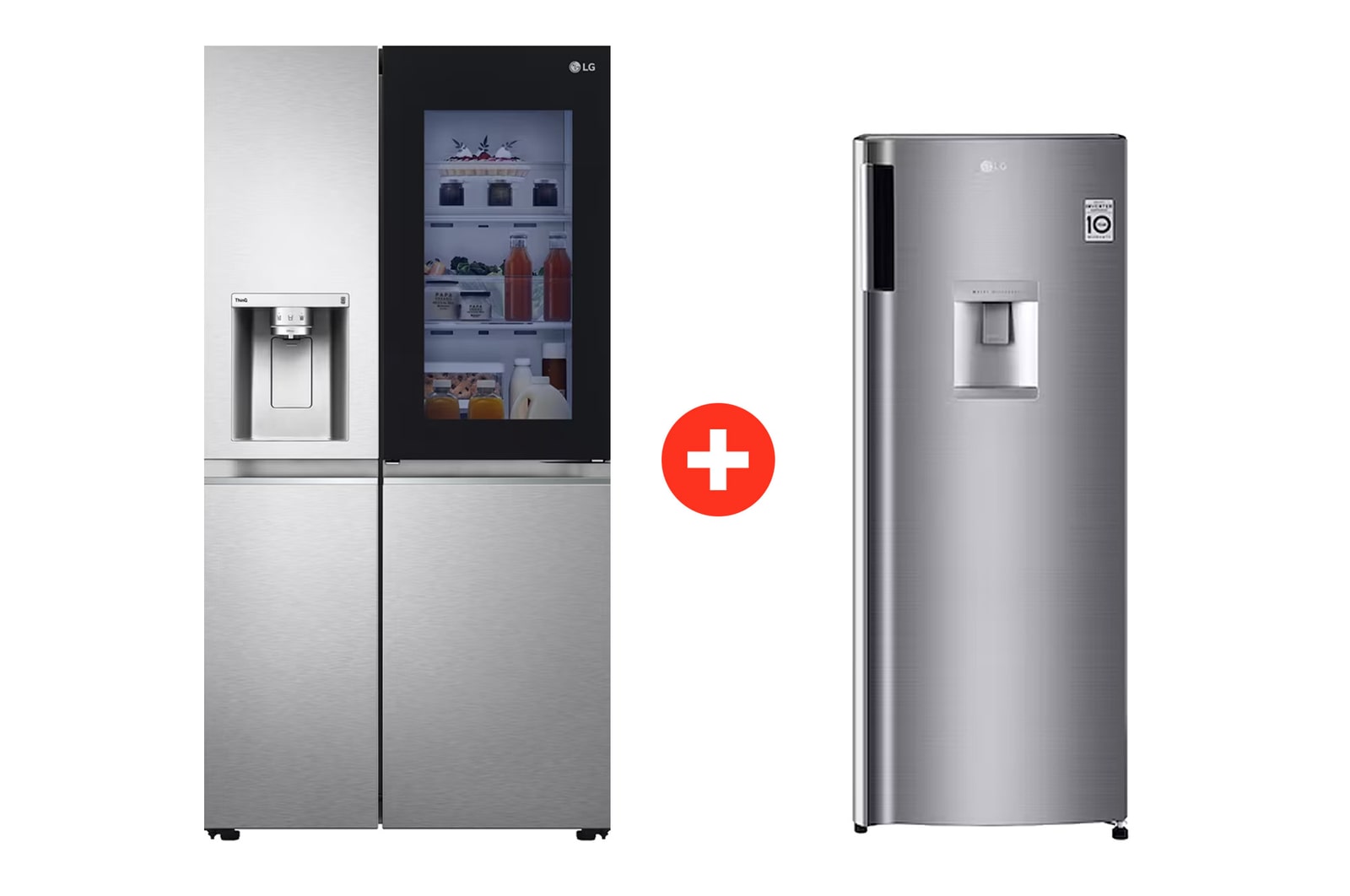 Front view of Refrigeradora InstaViewᵀᴹ 28.7p³ + Top Freezer 7p³ VS27GU21WPP