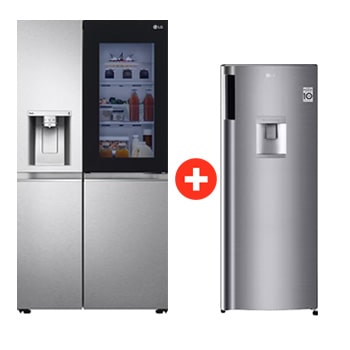 Front view of Refrigeradora InstaViewᵀᴹ 28.7p³ + Top Freezer 7p³ VS27GU21WPP