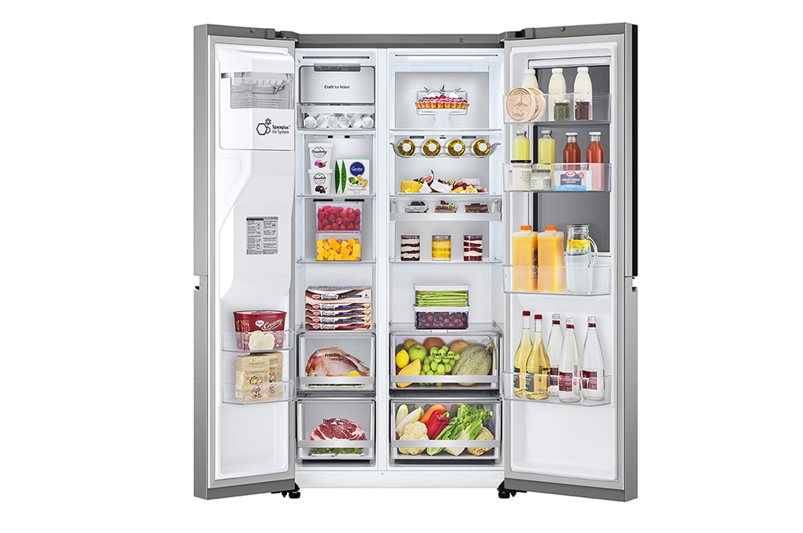 LG Refrigeradora InstaViewᵀᴹ 28.7p³ + Top Freezer 7p³, VS27GU21WPP