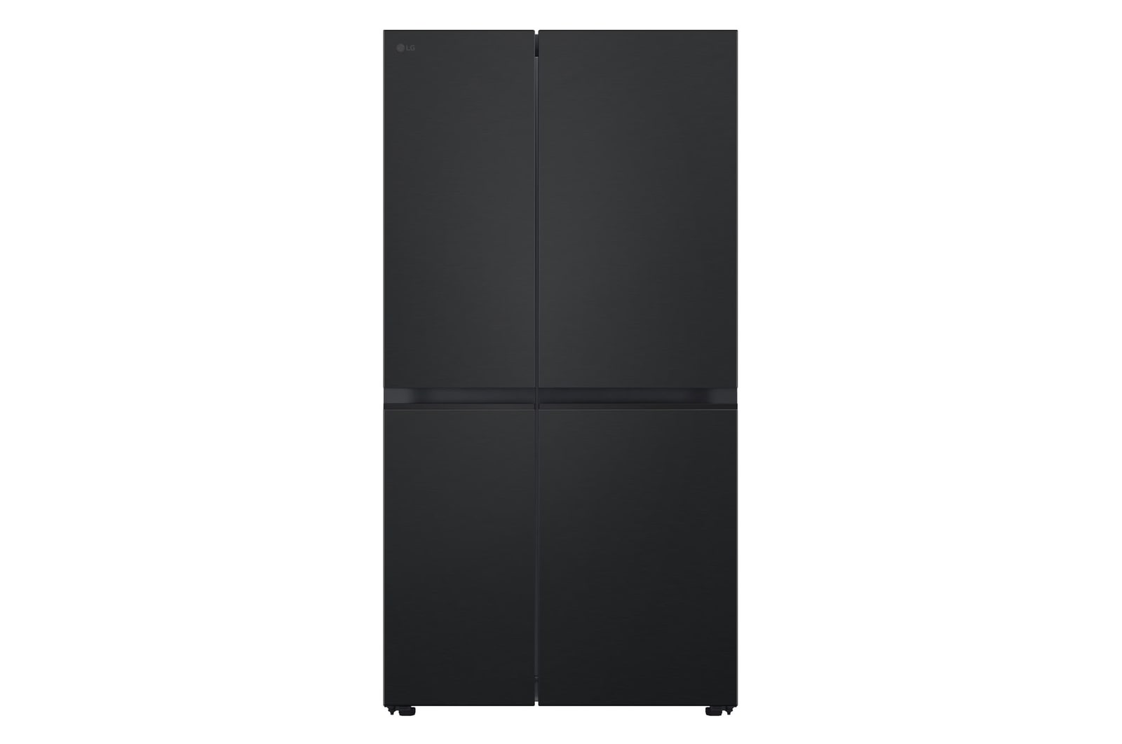 Front view of Refrigeradora LG Side by Side (Net) 27p3 Negro Matte Smart Inverter VS28BPT