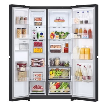 front open with food stored